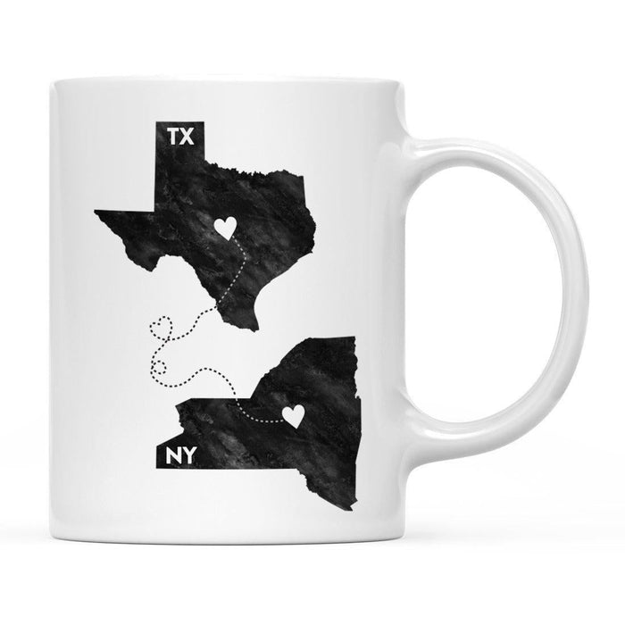Andaz Press 11oz Black And White Modern New York Long Distance Coffee Mug-Set of 1-Andaz Press-Texas-