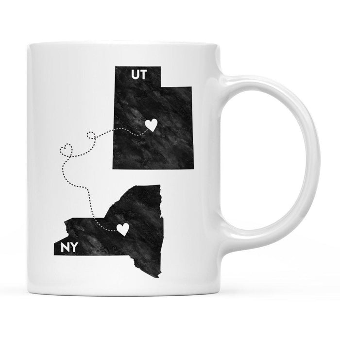 Andaz Press 11oz Black And White Modern New York Long Distance Coffee Mug-Set of 1-Andaz Press-Utah-