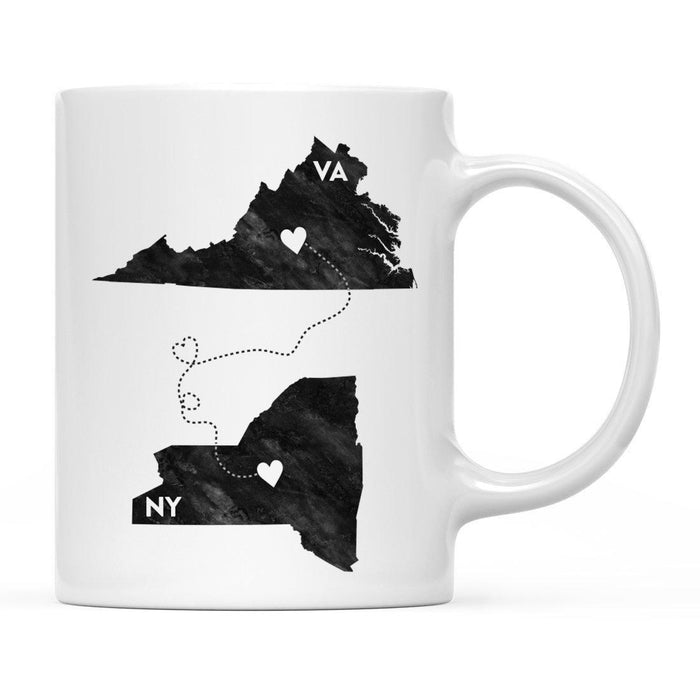 Andaz Press 11oz Black And White Modern New York Long Distance Coffee Mug-Set of 1-Andaz Press-Virginia-
