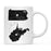 Andaz Press 11oz Black And White Modern Pennsylvania Long Distance Coffee Mug-Set of 1-Andaz Press-West Virginia-