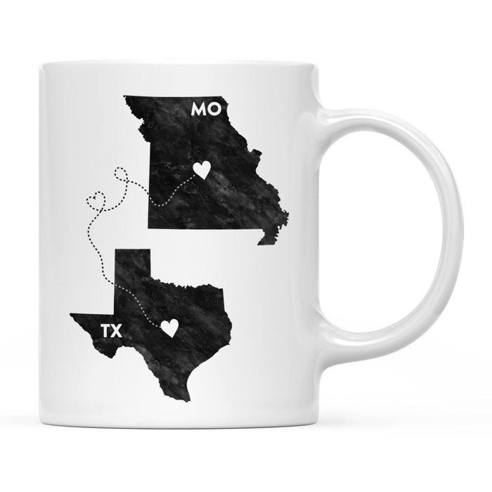 Andaz Press 11oz Black And White Modern Texas Long Distance Coffee Mug-Set of 1-Andaz Press-Alabama-