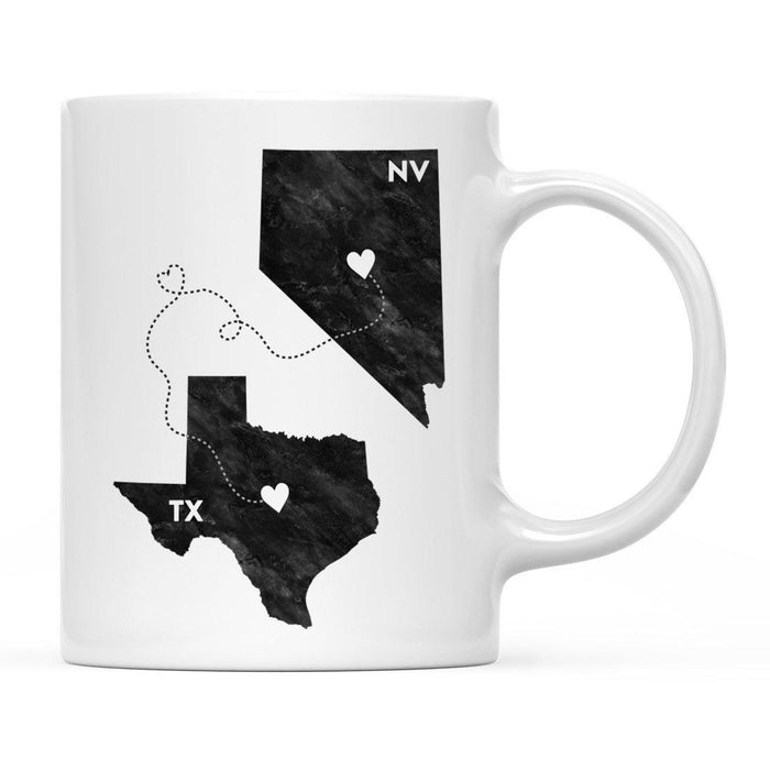 Andaz Press 11oz Black And White Modern Texas Long Distance Coffee Mug-Set of 1-Andaz Press-Alabama-