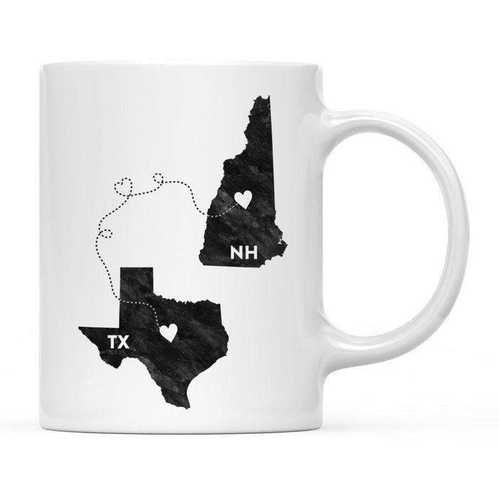 Andaz Press 11oz Black And White Modern Texas Long Distance Coffee Mug-Set of 1-Andaz Press-Alabama-