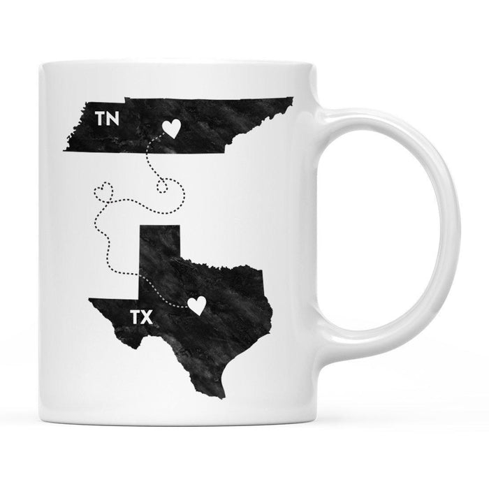 Andaz Press 11oz Black And White Modern Texas Long Distance Coffee Mug-Set of 1-Andaz Press-Alabama-