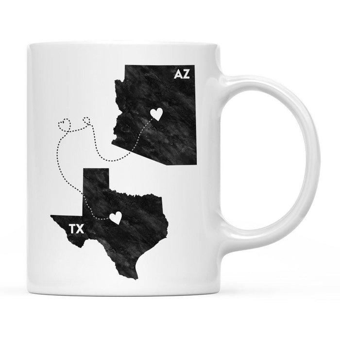Andaz Press 11oz Black And White Modern Texas Long Distance Coffee Mug-Set of 1-Andaz Press-Arizona-