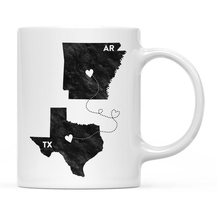 Andaz Press 11oz Black And White Modern Texas Long Distance Coffee Mug-Set of 1-Andaz Press-Arkansas-