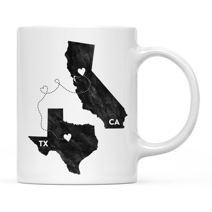 Andaz Press 11oz Black And White Modern Texas Long Distance Coffee Mug-Set of 1-Andaz Press-California-