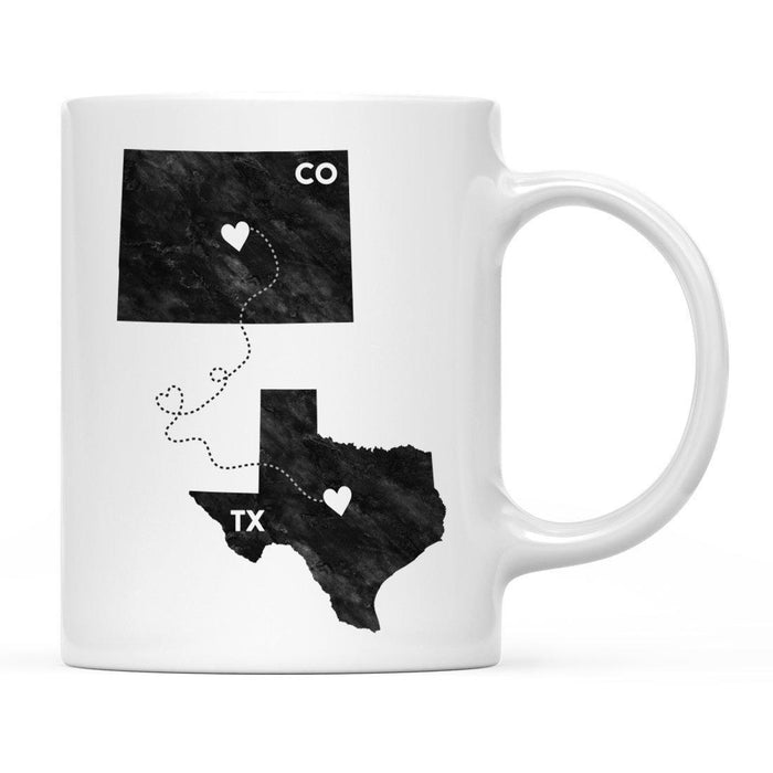 Andaz Press 11oz Black And White Modern Texas Long Distance Coffee Mug-Set of 1-Andaz Press-Colorado-