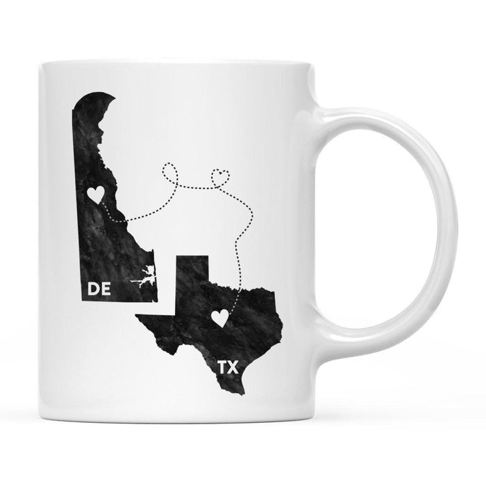 Andaz Press 11oz Black And White Modern Texas Long Distance Coffee Mug-Set of 1-Andaz Press-Delaware-