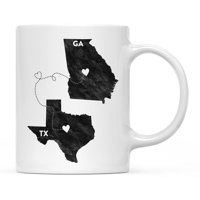 Andaz Press 11oz Black And White Modern Texas Long Distance Coffee Mug-Set of 1-Andaz Press-Georgia-