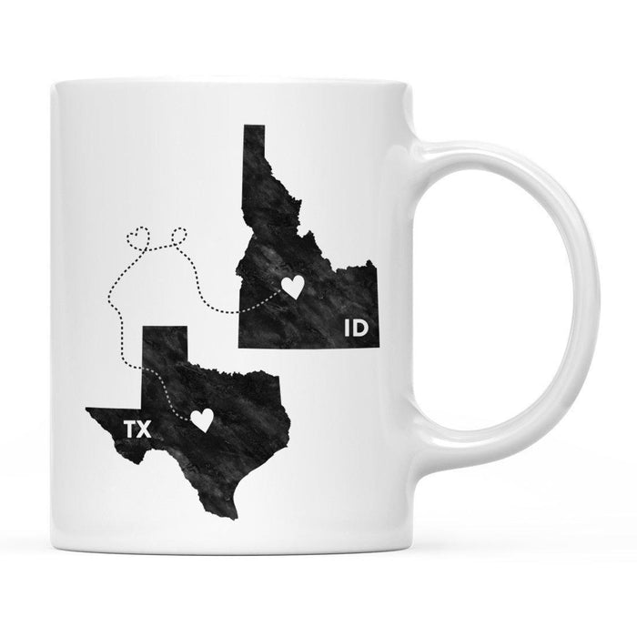 Andaz Press 11oz Black And White Modern Texas Long Distance Coffee Mug-Set of 1-Andaz Press-Idaho-
