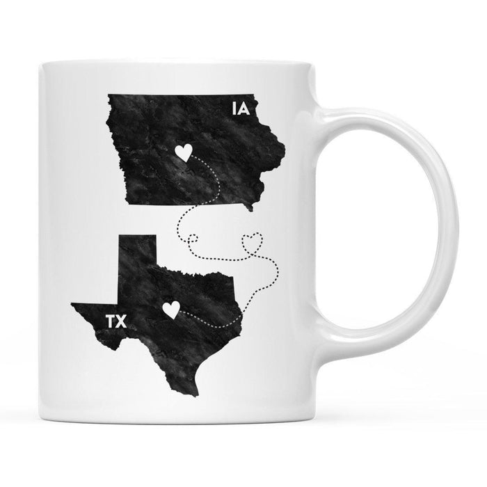 Andaz Press 11oz Black And White Modern Texas Long Distance Coffee Mug-Set of 1-Andaz Press-Iowa-