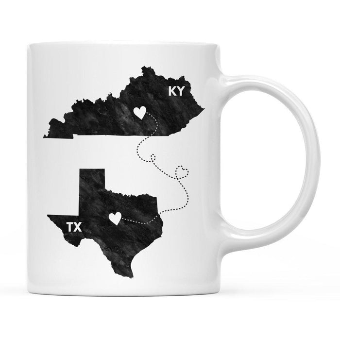 Andaz Press 11oz Black And White Modern Texas Long Distance Coffee Mug-Set of 1-Andaz Press-Kentucky-