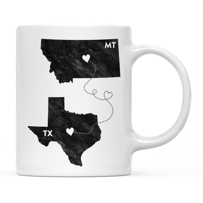 Andaz Press 11oz Black And White Modern Texas Long Distance Coffee Mug-Set of 1-Andaz Press-Montana-
