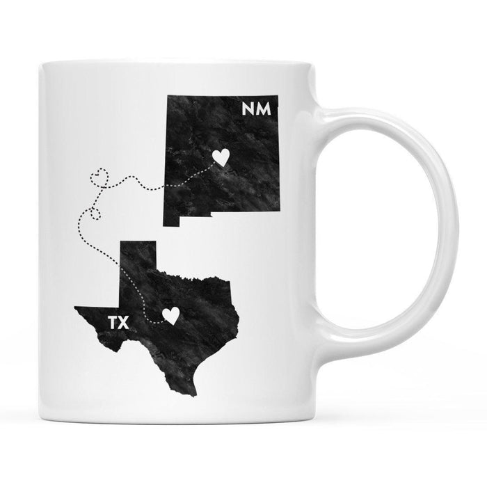 Andaz Press 11oz Black And White Modern Texas Long Distance Coffee Mug-Set of 1-Andaz Press-New Mexico-