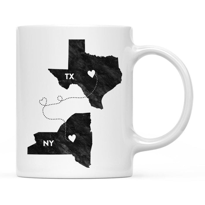 Andaz Press 11oz Black And White Modern Texas Long Distance Coffee Mug-Set of 1-Andaz Press-New York-