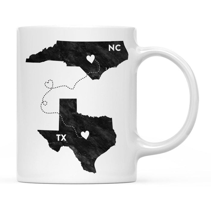 Andaz Press 11oz Black And White Modern Texas Long Distance Coffee Mug-Set of 1-Andaz Press-North Carolina-