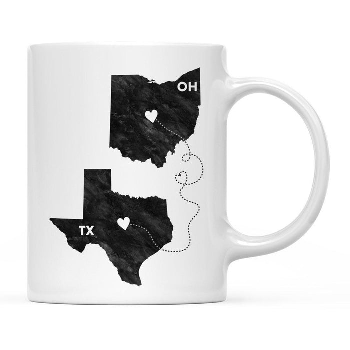 Andaz Press 11oz Black And White Modern Texas Long Distance Coffee Mug-Set of 1-Andaz Press-Ohio-