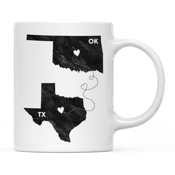 Andaz Press 11oz Black And White Modern Texas Long Distance Coffee Mug-Set of 1-Andaz Press-Oklahoma-