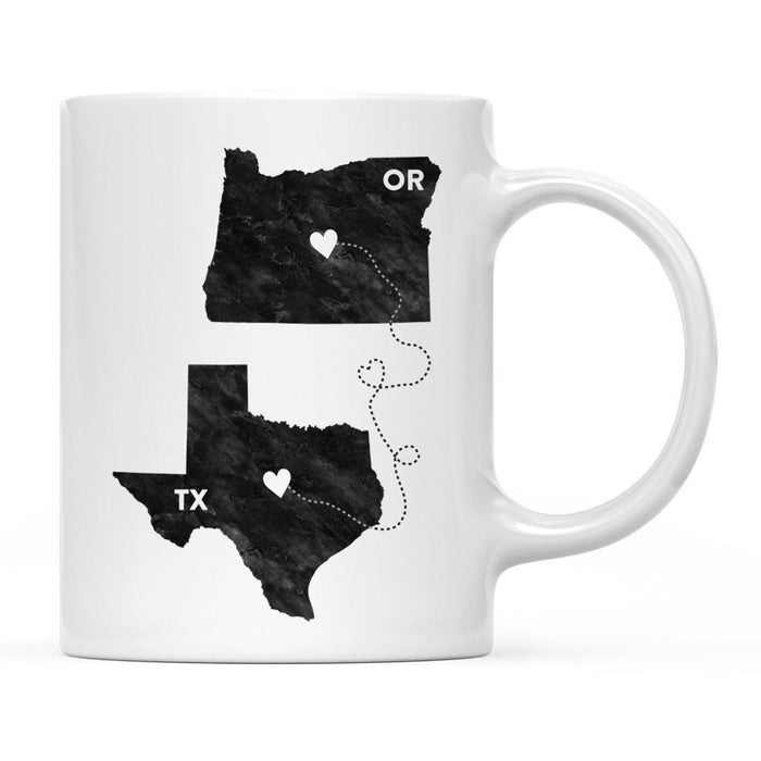 Andaz Press 11oz Black And White Modern Texas Long Distance Coffee Mug-Set of 1-Andaz Press-Oregon-