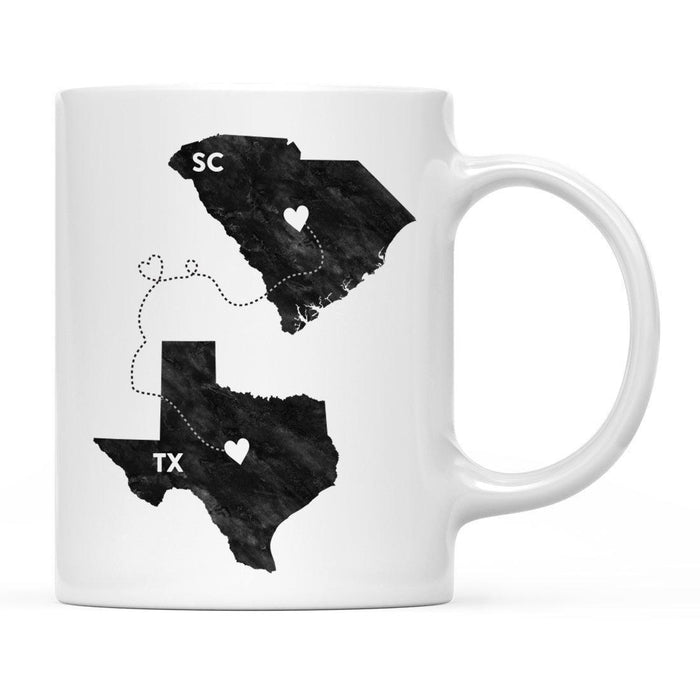 Andaz Press 11oz Black And White Modern Texas Long Distance Coffee Mug-Set of 1-Andaz Press-South Carolina-