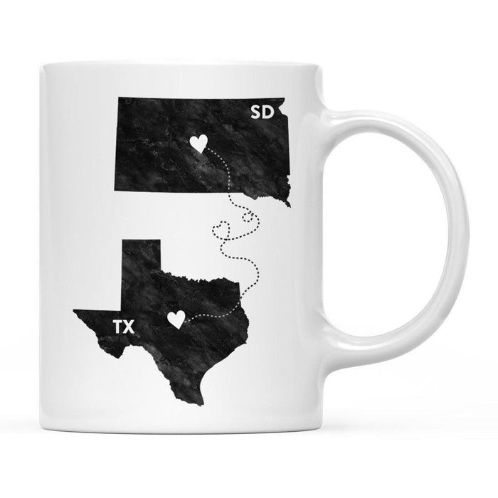 Andaz Press 11oz Black And White Modern Texas Long Distance Coffee Mug-Set of 1-Andaz Press-South Dakota-