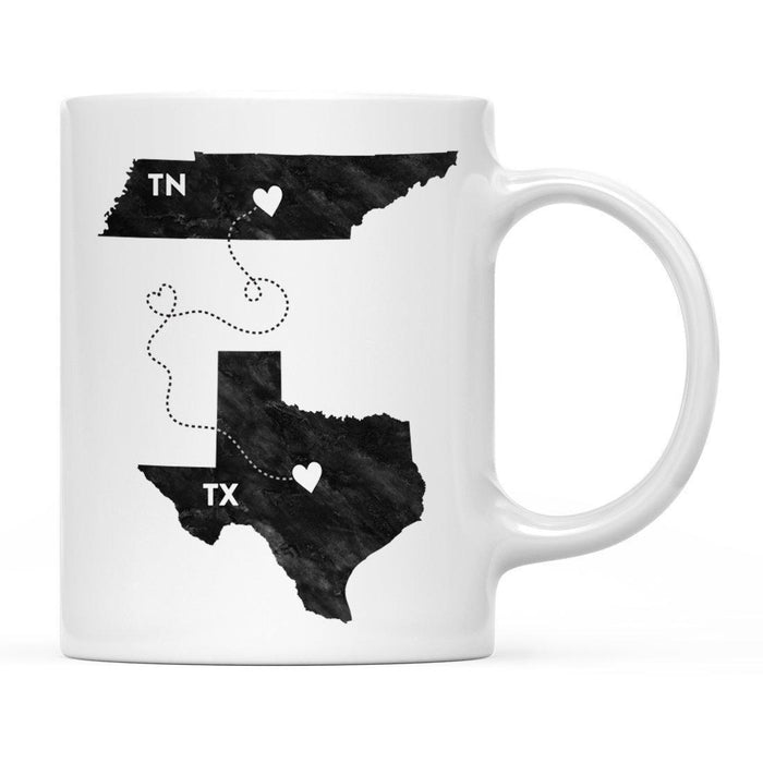 Andaz Press 11oz Black And White Modern Texas Long Distance Coffee Mug-Set of 1-Andaz Press-Tennessee-