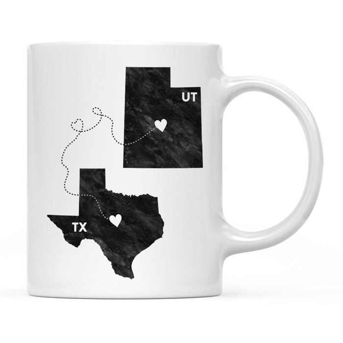 Andaz Press 11oz Black And White Modern Texas Long Distance Coffee Mug-Set of 1-Andaz Press-Utah-
