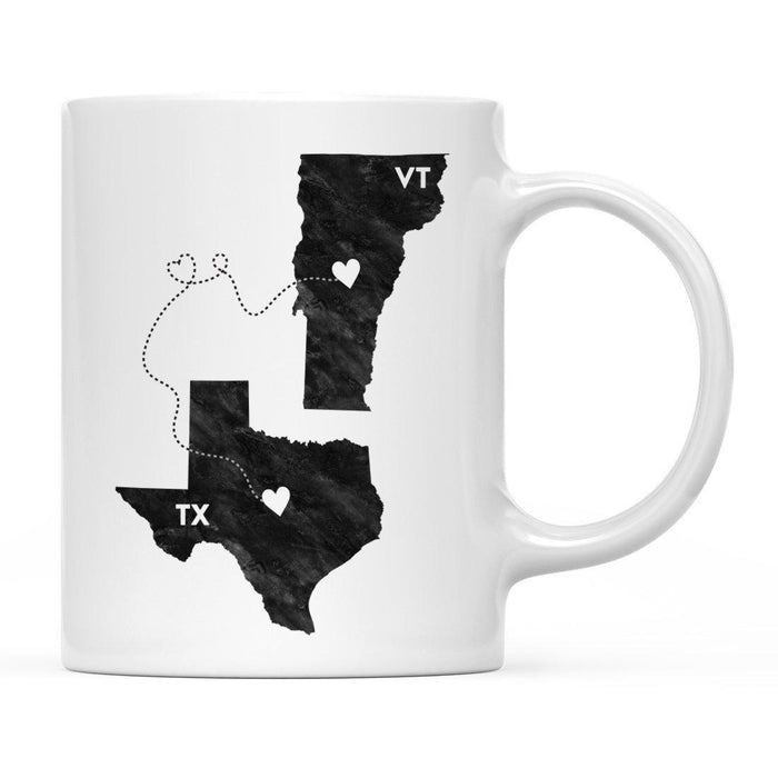 Andaz Press 11oz Black And White Modern Texas Long Distance Coffee Mug-Set of 1-Andaz Press-Vermont-