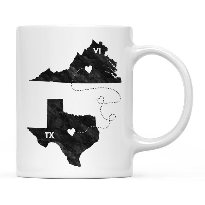 Andaz Press 11oz Black And White Modern Texas Long Distance Coffee Mug-Set of 1-Andaz Press-Virginia-