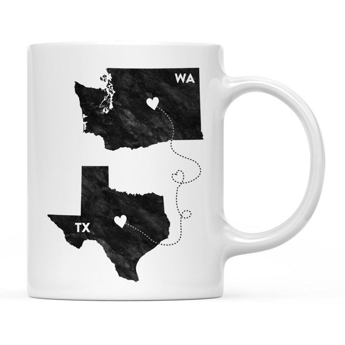 Andaz Press 11oz Black And White Modern Texas Long Distance Coffee Mug-Set of 1-Andaz Press-Washington-