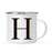 Andaz Press 11oz Black Faux Gold Glitter Monogram Campfire Coffee Mug-Set of 1-Andaz Press-H-