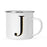 Andaz Press 11oz Black Faux Gold Glitter Monogram Campfire Coffee Mug-Set of 1-Andaz Press-J-