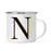 Andaz Press 11oz Black Faux Gold Glitter Monogram Campfire Coffee Mug-Set of 1-Andaz Press-N-