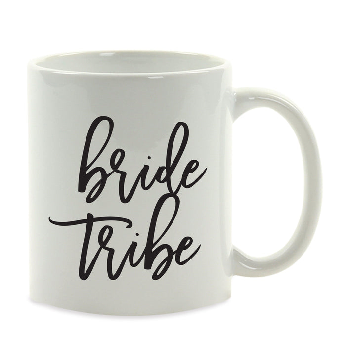 Andaz Press 11oz Black Handwritten Calligraphy Wedding Party Coffee Mug-Set of 1-Andaz Press-Bride Tribe-