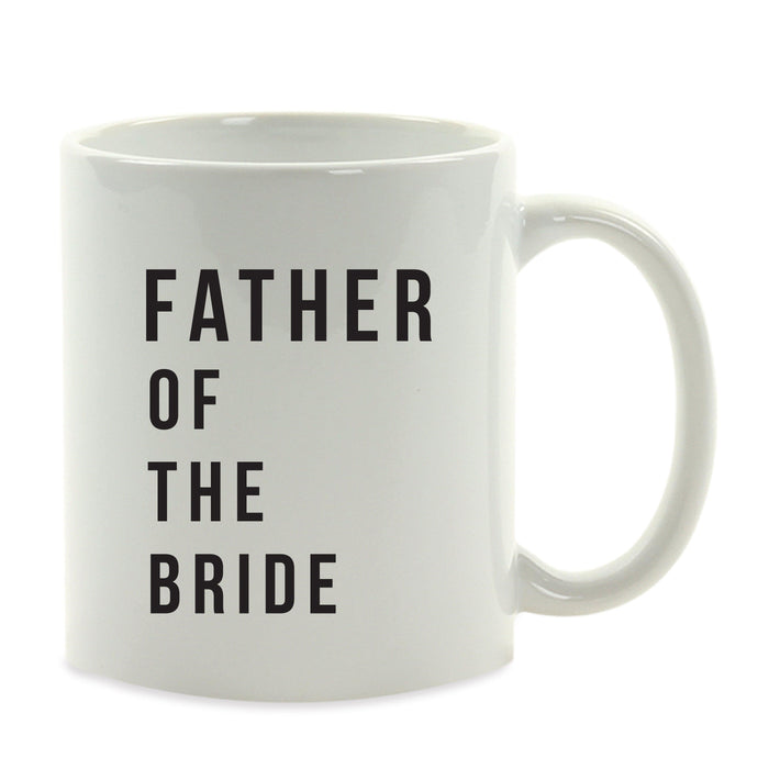 Andaz Press 11oz Black Handwritten Calligraphy Wedding Party Coffee Mug-Set of 1-Andaz Press-Father Of Bride-