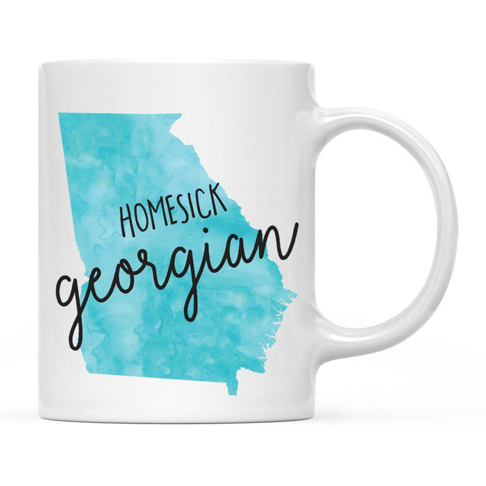Andaz Press 11oz Black Homesick Watercolor US State Coffee Mug-Set of 1-Andaz Press-Alabama-