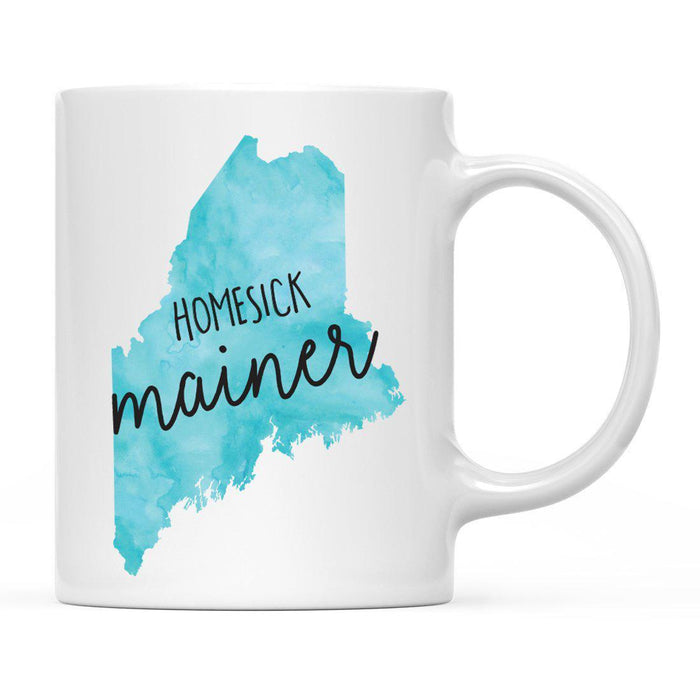 Andaz Press 11oz Black Homesick Watercolor US State Coffee Mug-Set of 1-Andaz Press-Alabama-