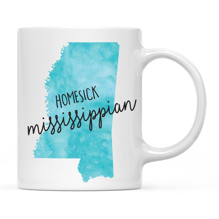 Andaz Press 11oz Black Homesick Watercolor US State Coffee Mug-Set of 1-Andaz Press-Alabama-