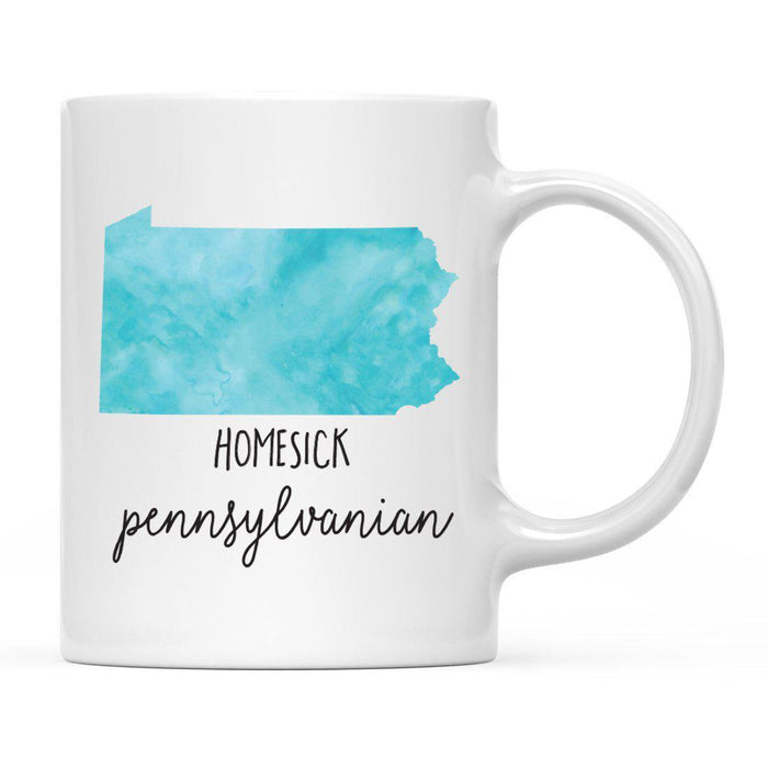 Andaz Press 11oz Black Homesick Watercolor US State Coffee Mug-Set of 1-Andaz Press-Alabama-