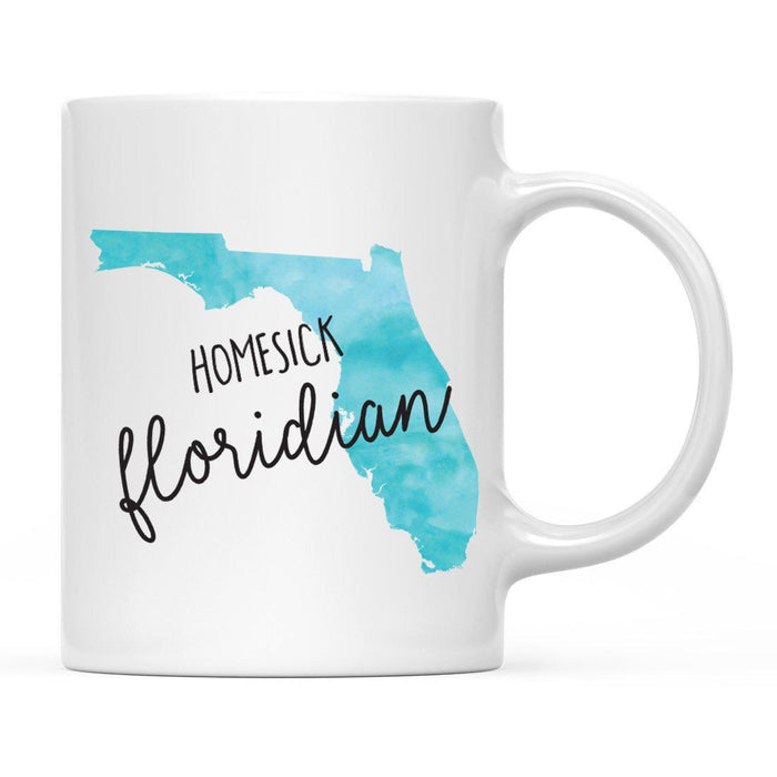 Andaz Press 11oz Black Homesick Watercolor US State Coffee Mug-Set of 1-Andaz Press-Florida-