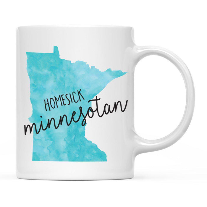 Andaz Press 11oz Black Homesick Watercolor US State Coffee Mug-Set of 1-Andaz Press-Minnesota-
