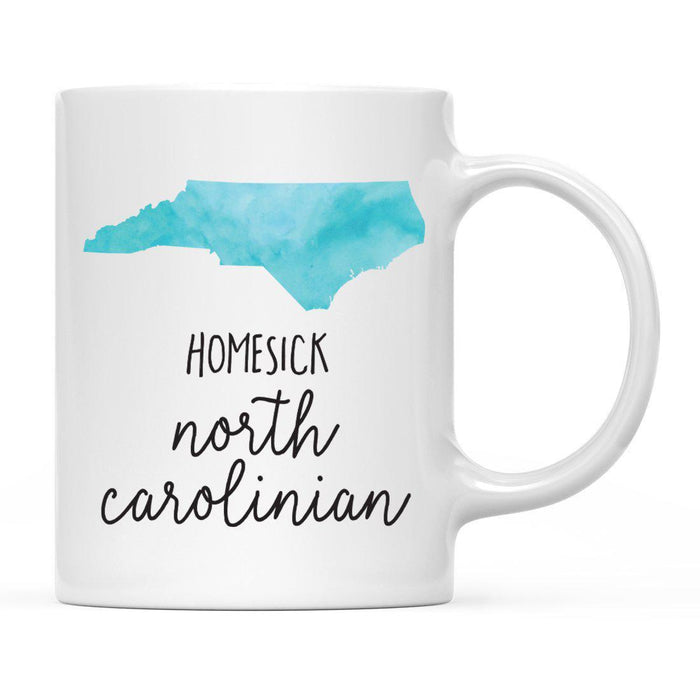 Andaz Press 11oz Black Homesick Watercolor US State Coffee Mug-Set of 1-Andaz Press-North Carolina-
