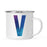 Andaz Press 11oz Blue Purple Watercolor Monogram Campfire Coffee Mug-Set of 1-Andaz Press-A-