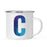 Andaz Press 11oz Blue Purple Watercolor Monogram Campfire Coffee Mug-Set of 1-Andaz Press-C-