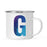 Andaz Press 11oz Blue Purple Watercolor Monogram Campfire Coffee Mug-Set of 1-Andaz Press-G-