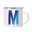Andaz Press 11oz Blue Purple Watercolor Monogram Campfire Coffee Mug-Set of 1-Andaz Press-M-
