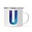 Andaz Press 11oz Blue Purple Watercolor Monogram Campfire Coffee Mug-Set of 1-Andaz Press-U-