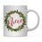 Andaz Press 11oz Christmas Red Berries Green Leaves Floral Wreath Coffee Mug-Set of 1-Andaz Press-Aunt-