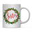 Andaz Press 11oz Christmas Red Berries Green Leaves Floral Wreath Coffee Mug-Set of 1-Andaz Press-Aunt-